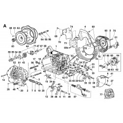 15LD 500 - BASAMENTO/FLANGIATURA/COMANDI/ASTA LIVELLO/POMPA OLIO/LAMIERATI/AVVIATORE AUTOAVVOLGENTE/SERIE GUARN (A)