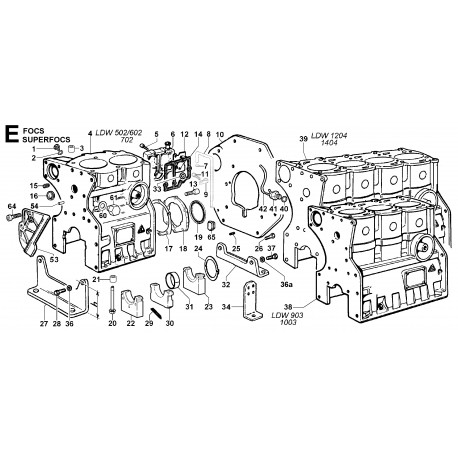 LDW 502 Citycar P-F - BASAMENTO/FLANGIA LATO VOLANO/PIEDI (E)