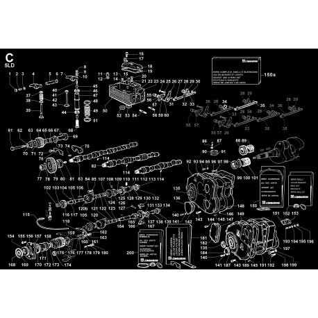 5LD 824-3-B - TESTA/CAPPELLO BIL./DECOMPRESSIONE/VALVOLE/DISTRIBUZIONE/REG.GIRI (C)