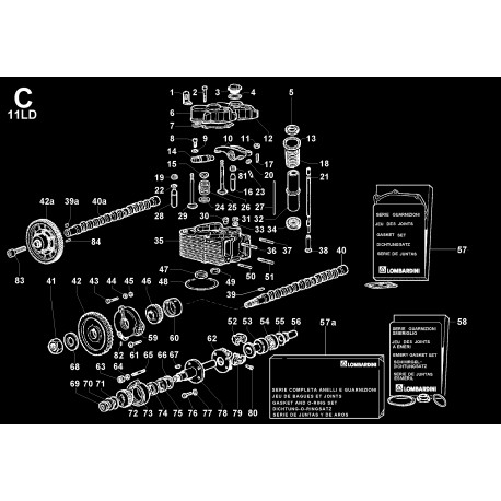 11LD 625-3 - TESTA/CAPPELLO BIL./VALVOLE/DISTRIBUZIONE/REGOLATORE GIRI (C)